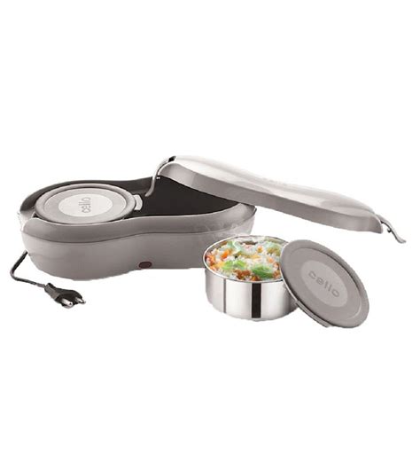 cello atom electric lunch box with 2 containers|electric tiffin box heaters.